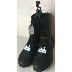 NWT Time And Tru Women's Black Combat Boots 8.5